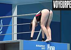 voyeur captures young women high diving bikini legs ass curves candid