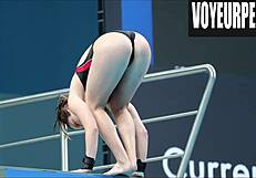voyeur captures young women high diving bikini legs ass curves candid