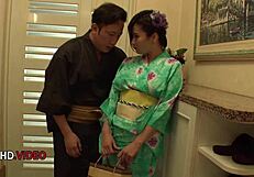 Hardcore jav housewife cosplay seduction teases hubbys cock before deep blowjob!