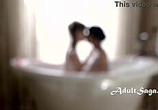 lesbian lovers whitney wright and tommy king lick pussies in anniversary tub bath