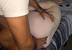 snow bunny can't handle that bbc bareback so jungle bunny finishes her sideways 😩 part 2