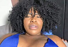 black latina teen pornstar guides your jerk off as she teases with natural tits