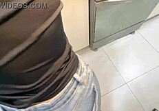 my maid's ripped jeans got me pounding her ass