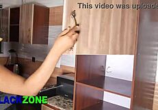 you like watching me fuck my stepmom's curvy ebony ass from behind in the kitchen?