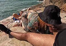 fresh 18-year-olds deepthroat in public beach blowjob frenzy