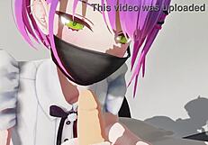 towa's mouth and feet milk your load perfectly