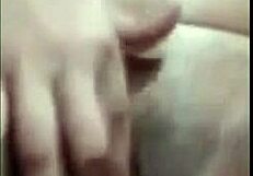 boyfriend catches influencer fingering shaved pussy on cam??