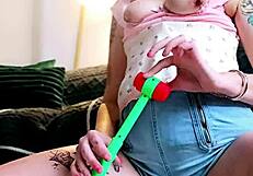 missyroulette spreads wide for solo assplay fingering and gaping in homemade update