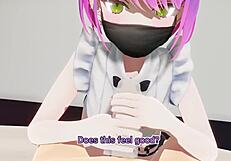 towa's mouth and feet milk your load perfectly