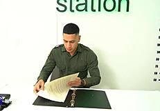 A Policeman Pounds Brunette Whore Carla Morelli's Huge Ass in Prison