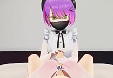 towa's mouth and feet milk your load perfectly