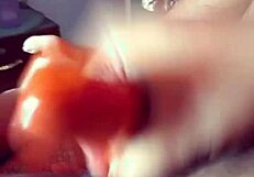 DESI SHEMALE Strokes Huge Cock Till Cum Explosion