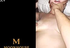 Redhead Gags on Massive Cock Slaps Ass Squirts Swallows Trimmed Pussy Shaking
