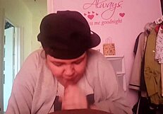 Why fat british bbw sucks interracial cock this good?