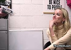 pounding that oil slick cougar with a dildo on her desk at work