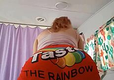 big ass blonde milf worships monster black cock on humpday tasting rainbow