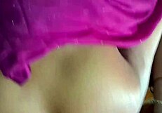 desi wife in pink sexy saree takes hard anal creampie from big black cock