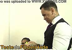 Unexpected office party erupts with blonde latina surprises