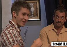 man this busty blonde milf takes two massive facials after hard pounding