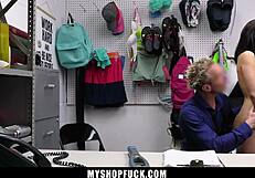 Guard Rips Clothes Off Aria for Deep Cavity Search with Huge Cock Doggy Style