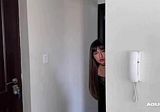 shy curvy colombian babe teases rich roommate big ass tight body cum face finish