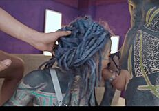 heavy ink goth anuskatzz pushes anal limits with dap gape and swallow