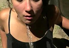 Bailey Wilder Guzzles Piss Like a Nasty Outdoor Slave Whore