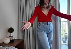 Stepmom And Stepson Squeeze Into One Hotel Bed For Dirty Talk Missionary Pounding