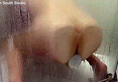 Hey autumn south showers with dildo fucking her wet pussy solo