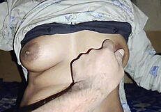 The horny stepsister sneaks into stepbrother's bed at night sharing intimate heat