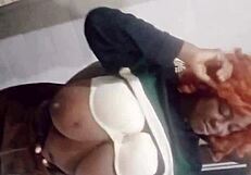 bad boy sneaks up on his curvy big breast stepmum in bedroom