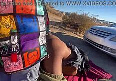 petite ebony teen bent over quickie doggystyle fuck in car before classroom public