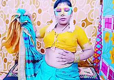 Desi bhabhi flashes boobs and wet pussy fingering hard with telugu dirty talk