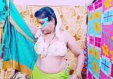 Desi bhabhi flashes boobs and wet pussy fingering hard with telugu dirty talk