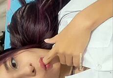 Brunette babe gets fucked hard right after her steamy massage casero style