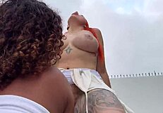 Public Lesbian Fuck Curvy Brunette Friend Big Ass Wet