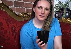 clara dee sips morning coffee giving cei joi to cum eating boys