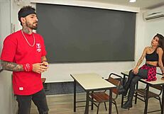 Petite Student Seduces With Juicy Blowjob And Tight Pussy For Passing Grade