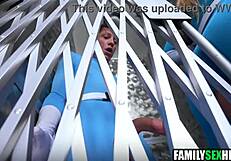 Stepdad And Stepbrother Tag-Team Stepdaughter In Wild 3some Fuck Fest?