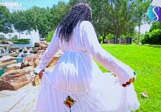 This big booty Ethiopian slut begs to get her holes stuffed
