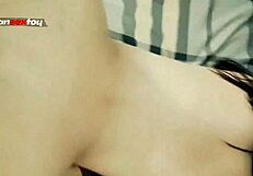 cute petite asian amateur moans doggystyle cum on hairy pussy pov