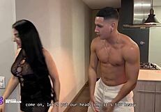 stepmom, want two wet pussies for your birthday threesome with fuck doll?