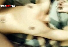 cute petite asian amateur moans doggystyle cum on hairy pussy pov