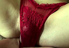 Brunette Roommate Rubs Clit on Panties Close-Up Wet Messy Cumshot Dorm