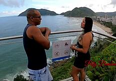 her work friend's pants bulge tempts this peruvian latina's huge ass outdoors