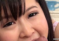 hey, this asian teen's first sloppy suck on that old guy's tiny dick in uncensored jav pov is wild!