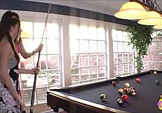 we love dildo fucking on pool table desk babe
