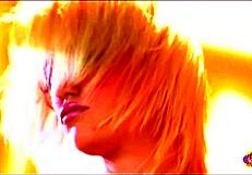 hey babes, wanna watch us kiss and suck this glass toy in our heels?