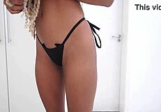 i finally convinced this slim petite brazilian ebony beauty for her first double anal penetration