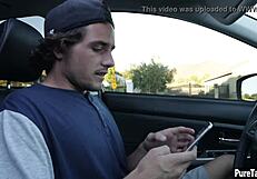 horny milf spots young delivery boy's huge cock and craves every inch inside